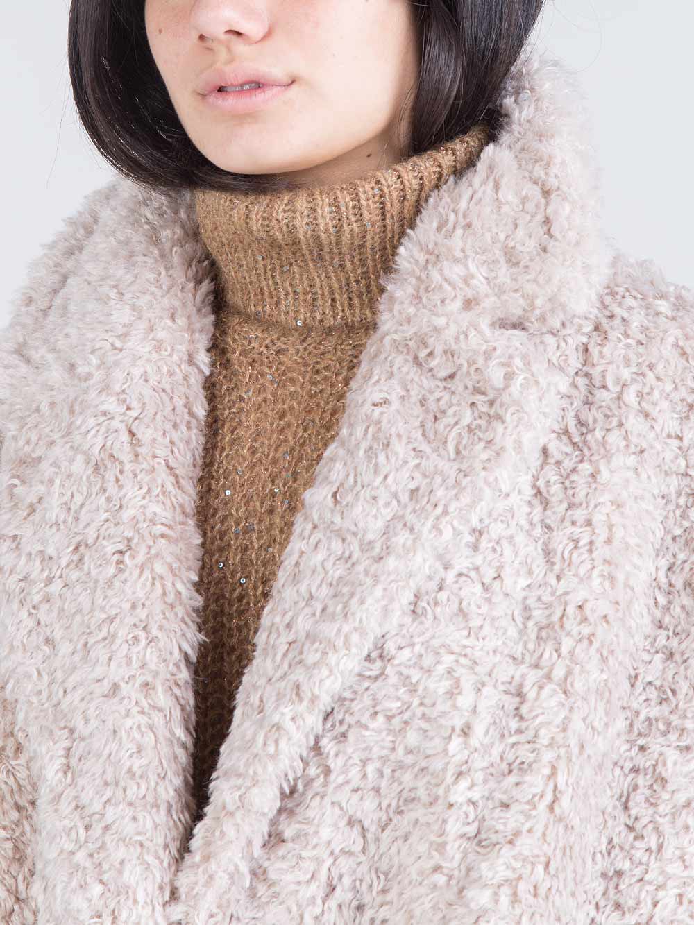 Faux fur cape