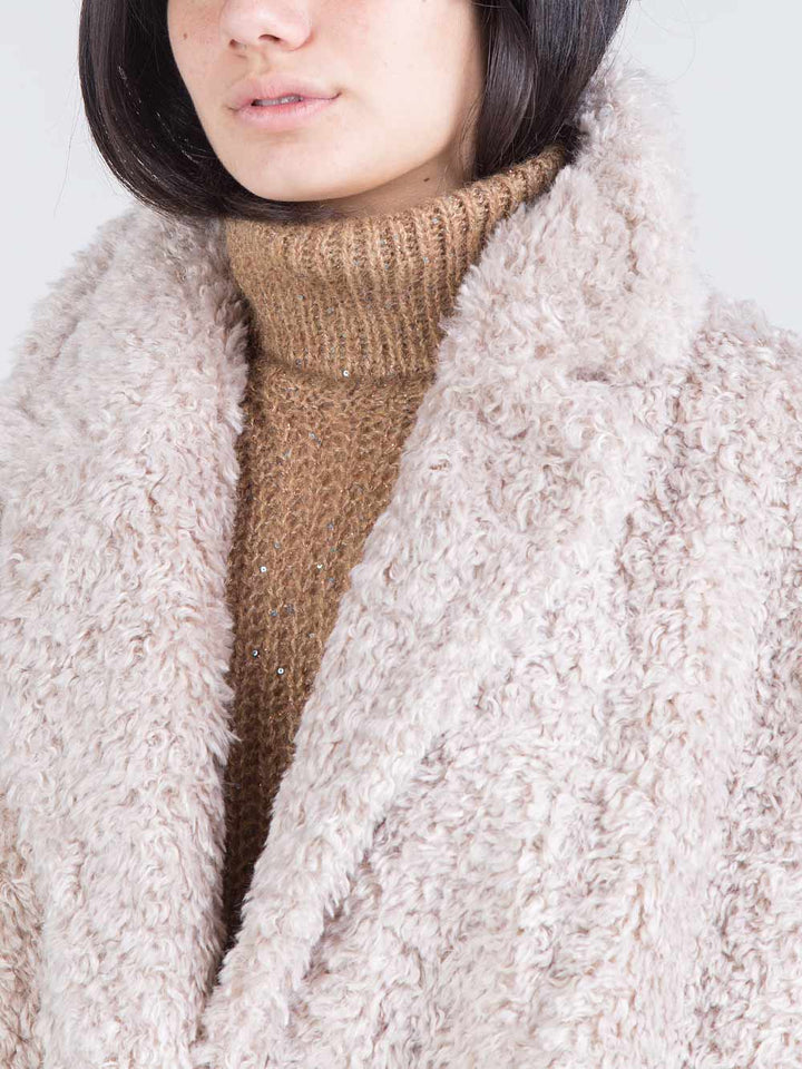 Faux fur cape