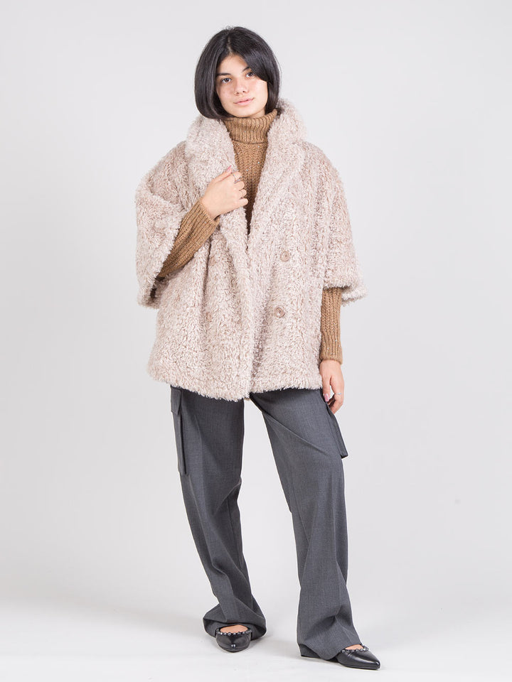 Faux fur cape
