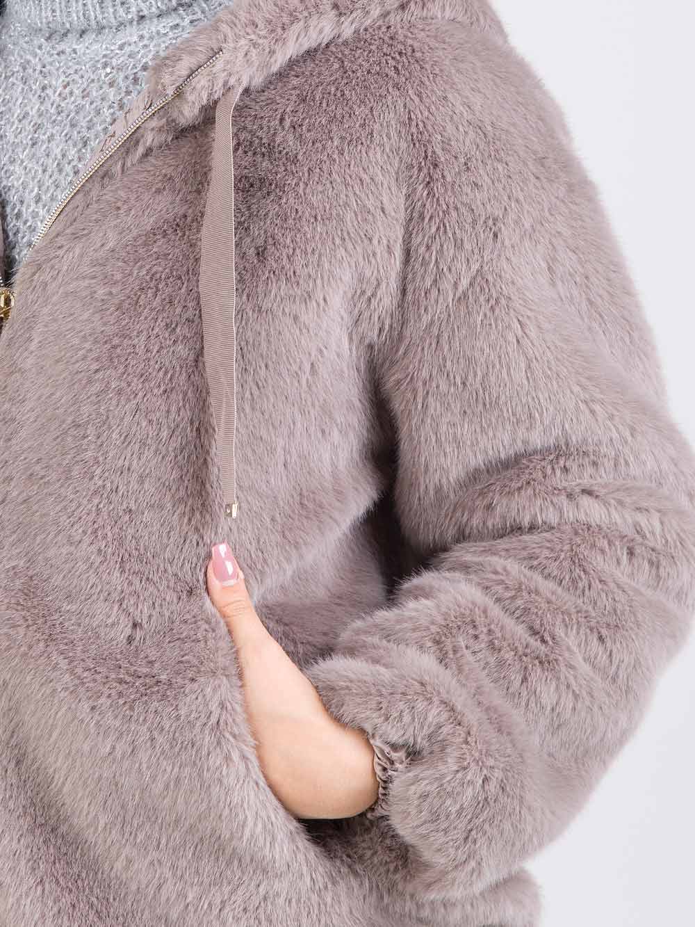 Faux fur jacket