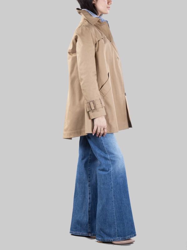 BEIGE MONOGRAM COTTON RAINCOAT