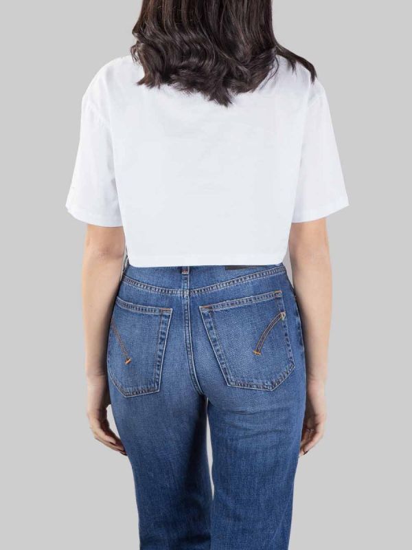 WHITE SHORT T-SHIRT WITH LIGHT POINTS