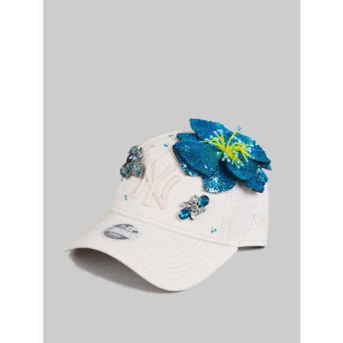 Cappellino NEW ERA NEW YORK YENKEES personalizzato fiore azzurro