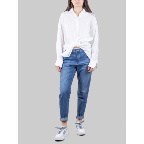 Jeans modello chino in cotone elasticizzato